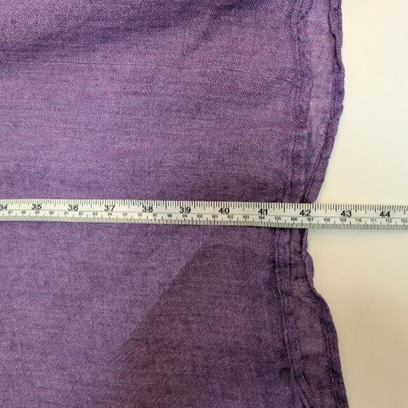 (L) Flax Linen Tunic Dress Purple - Picture 5 of 7